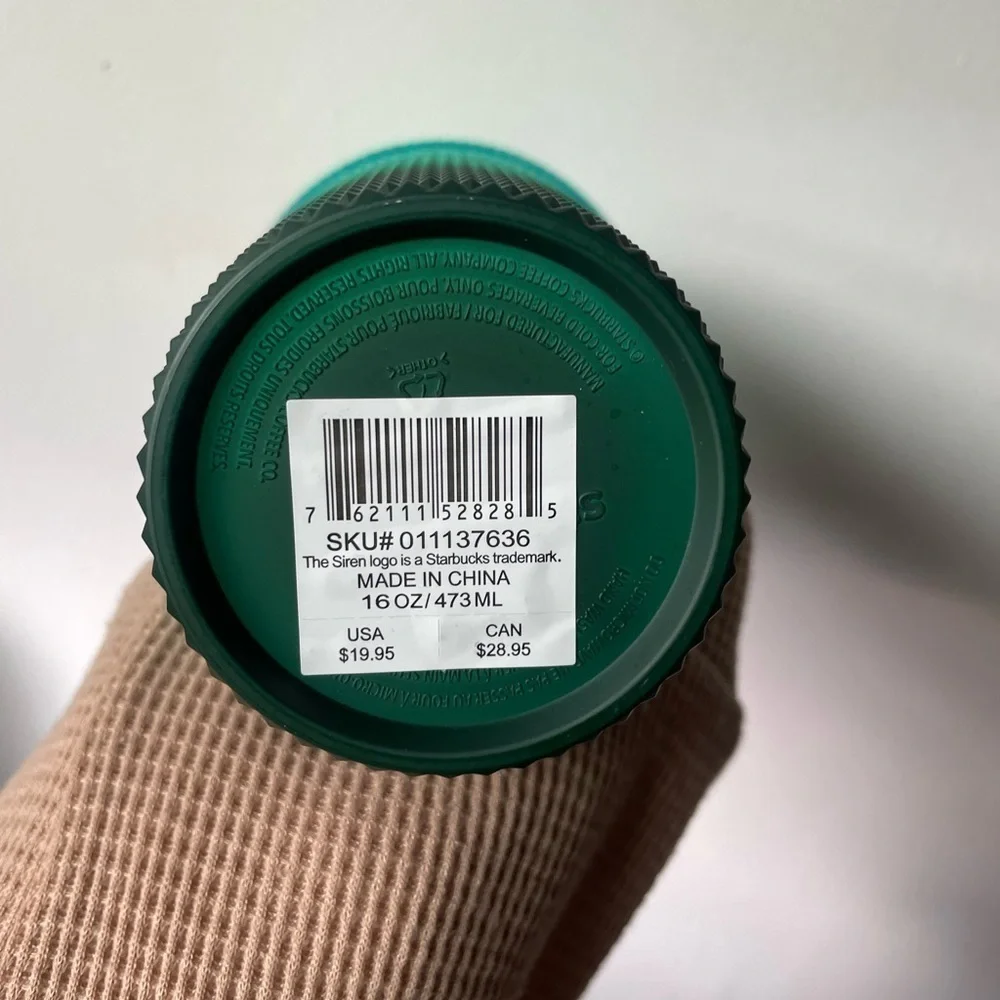 Starbucks 2022 Waxberry Green Ombre Gradient Bling Cold Cup Tumbler Grande 16 oz